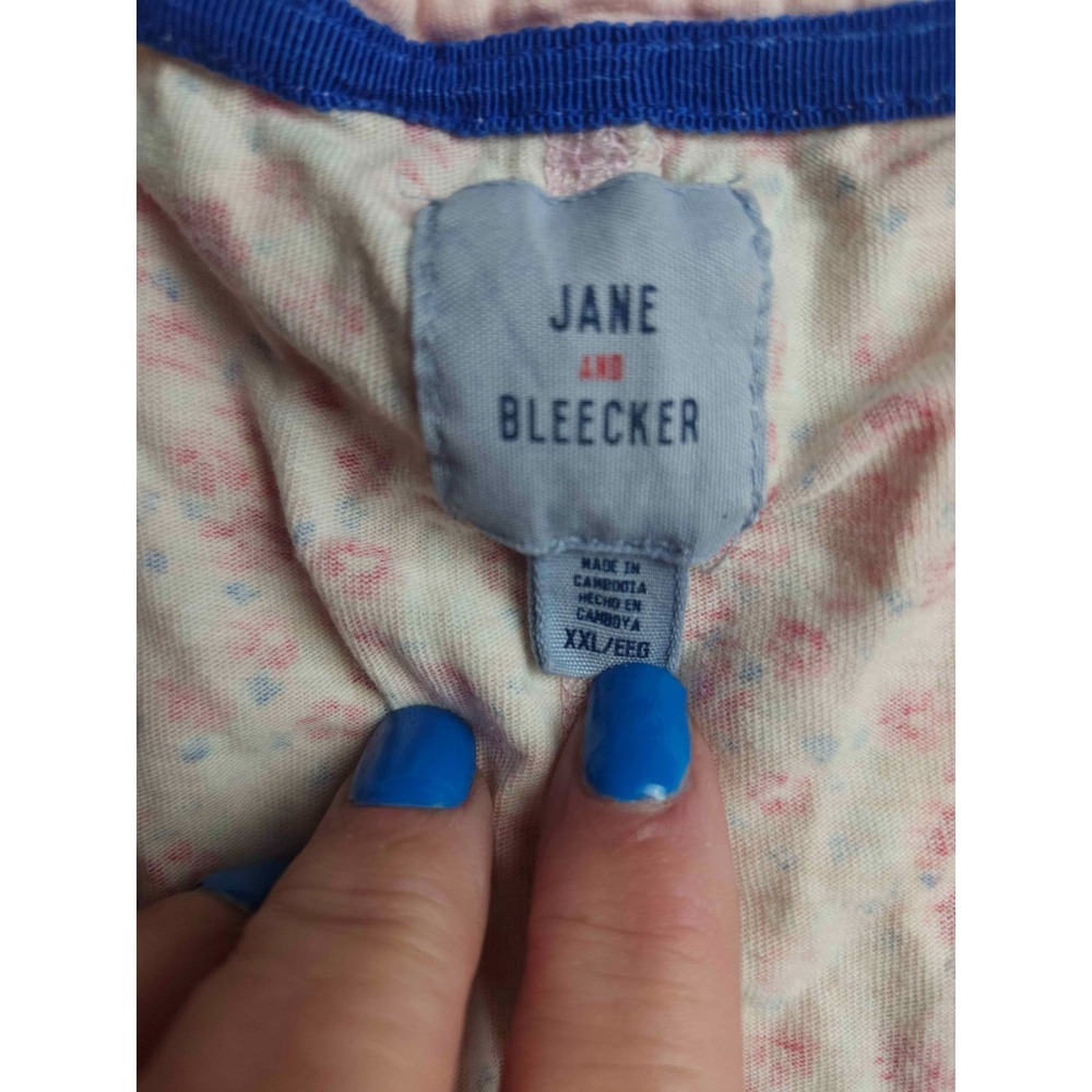 Jane & Bleecker Henly Sleep Shirt Womens Size 2XL Pink Floral Short Sleeve - Picture 5 of 7